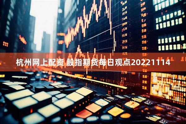杭州网上配资 股指期货每日观点20221114